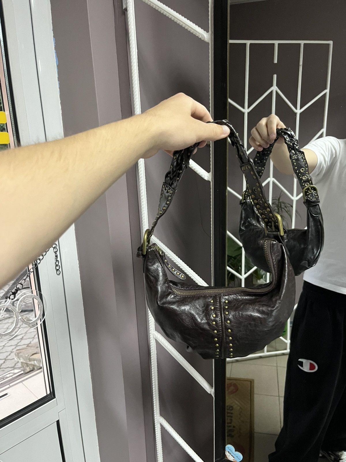 Hysteric Glamour × Japanese Brand Vintage Leather Handle Bag Size ONE SIZE - 5 Thumbnail