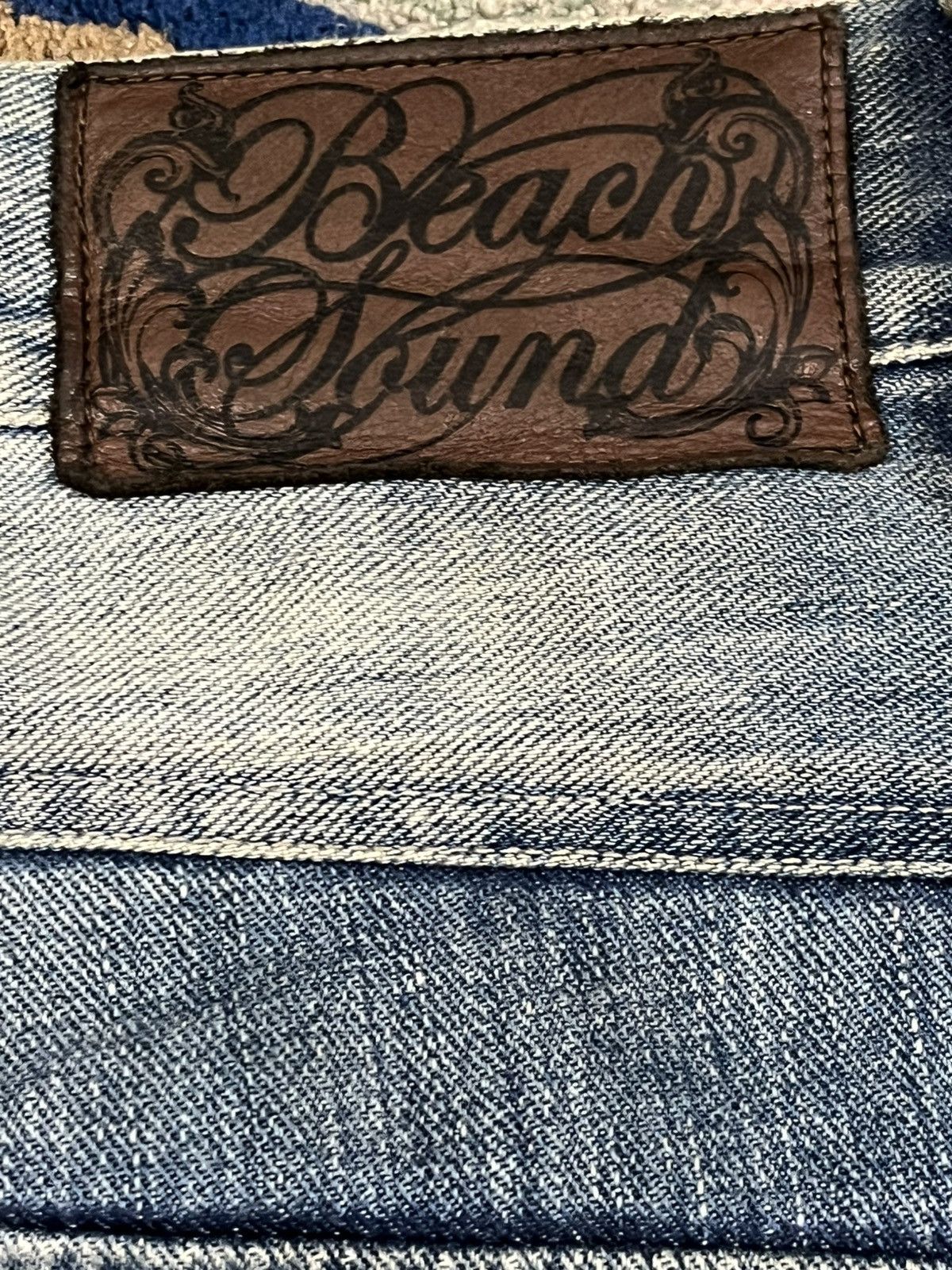 14th Addiction Vintage Sound Beach Flare Unique Grafitti Denim Size US 33 - 13 Thumbnail