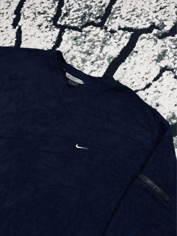 Nike Nike Vintage Navy Blue Swoosh Crewneck Fleece Sweatshirt XL Size US XL / EU 56 / 4 - 3 Thumbnail