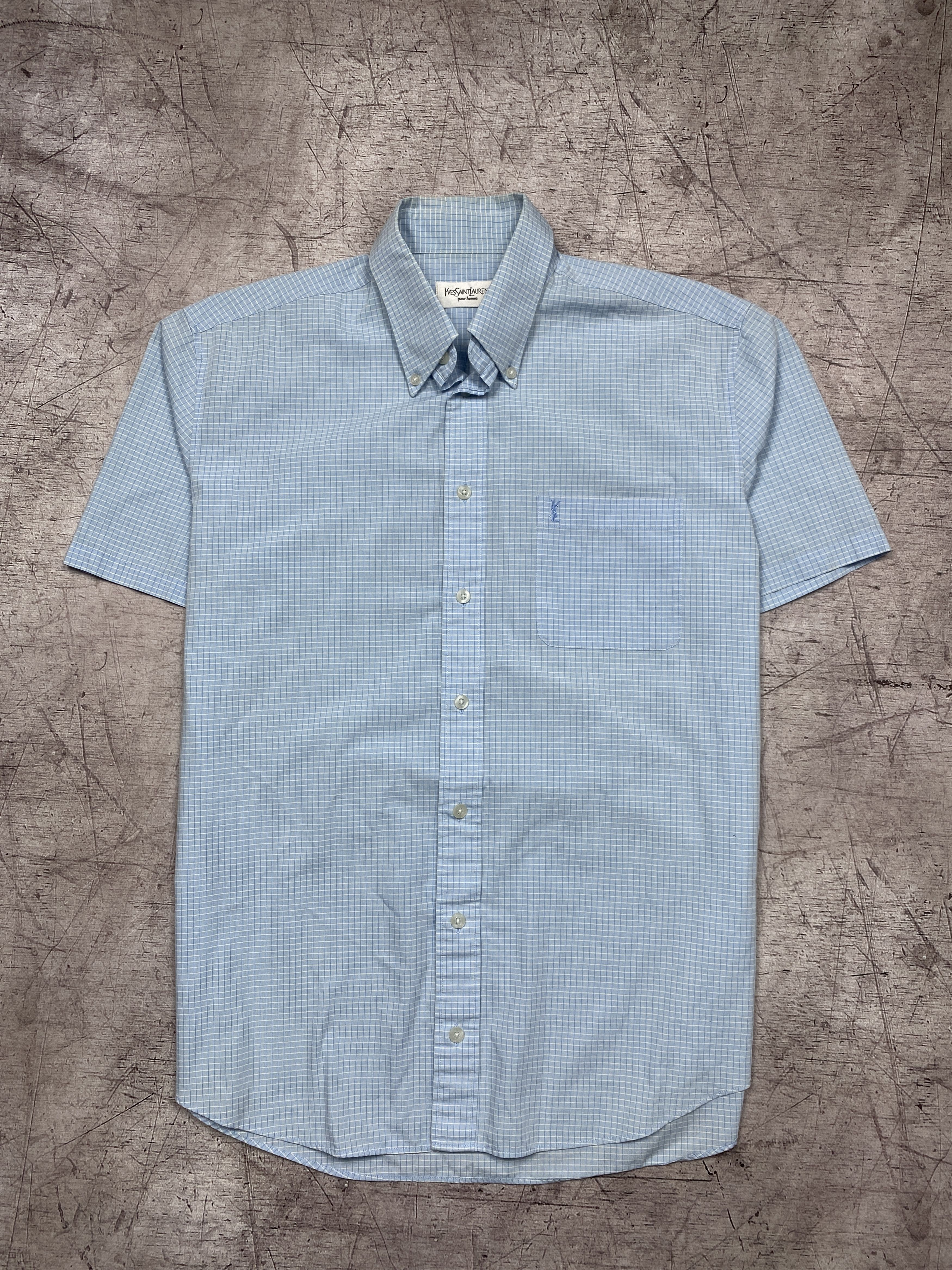 Yves Saint Laurent Yves Saint Laurent YSL Vintage Mens Short Sleeve Shirt Size US M / EU 48-50 / 2 - 1 Thumbnail