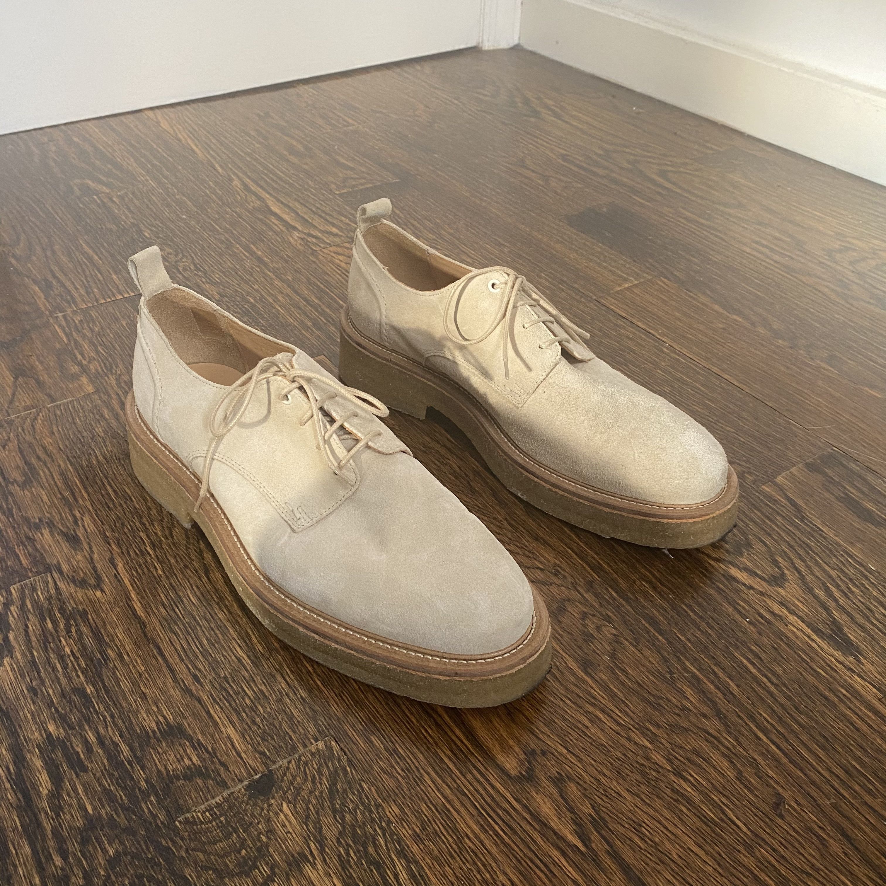 AMI AMI Paris beige derby shoes Size US 11.5 / EU 44-45 - 1 Thumbnail
