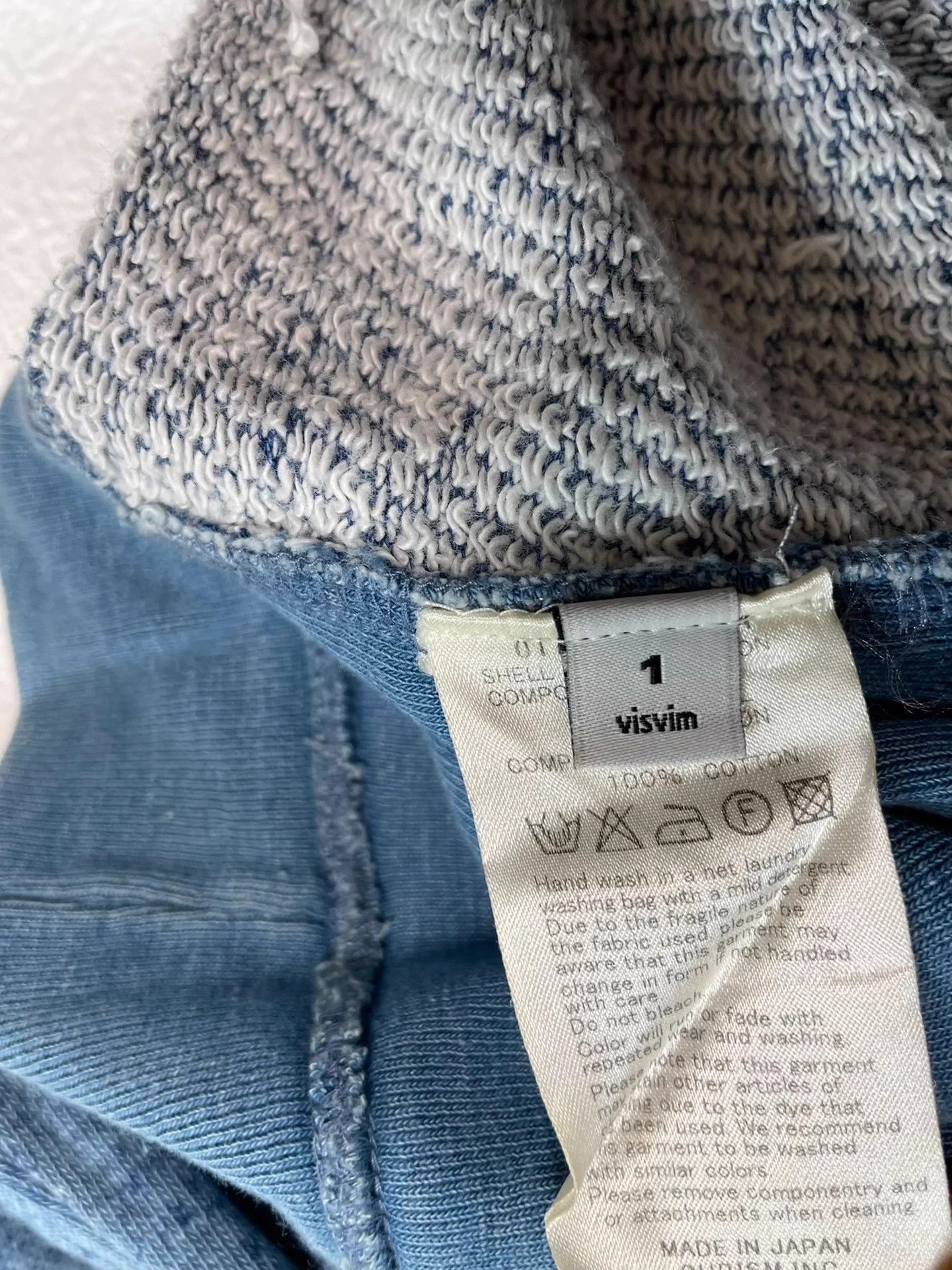 Visvim VISVIM INDIGO HOODIE F.Z Riri Zip Handpatch 95 New Size US S / EU 44-46 / 1 - 5 Thumbnail