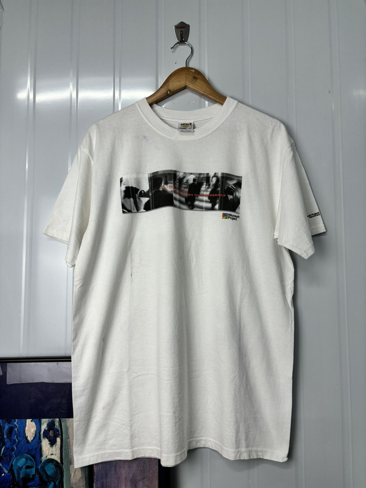 Microsoft × Vintage RARE! Vintage 90’s Art Microsoft Project Phototee Size US L / EU 52-54 / 3 - 3 Thumbnail