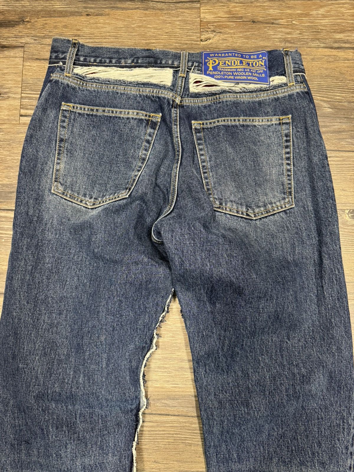Maison Margiela × Pendleton Maison Margiela x Pendleton Yoke Detail Tapered Jeans Size US 29 - 4 Thumbnail