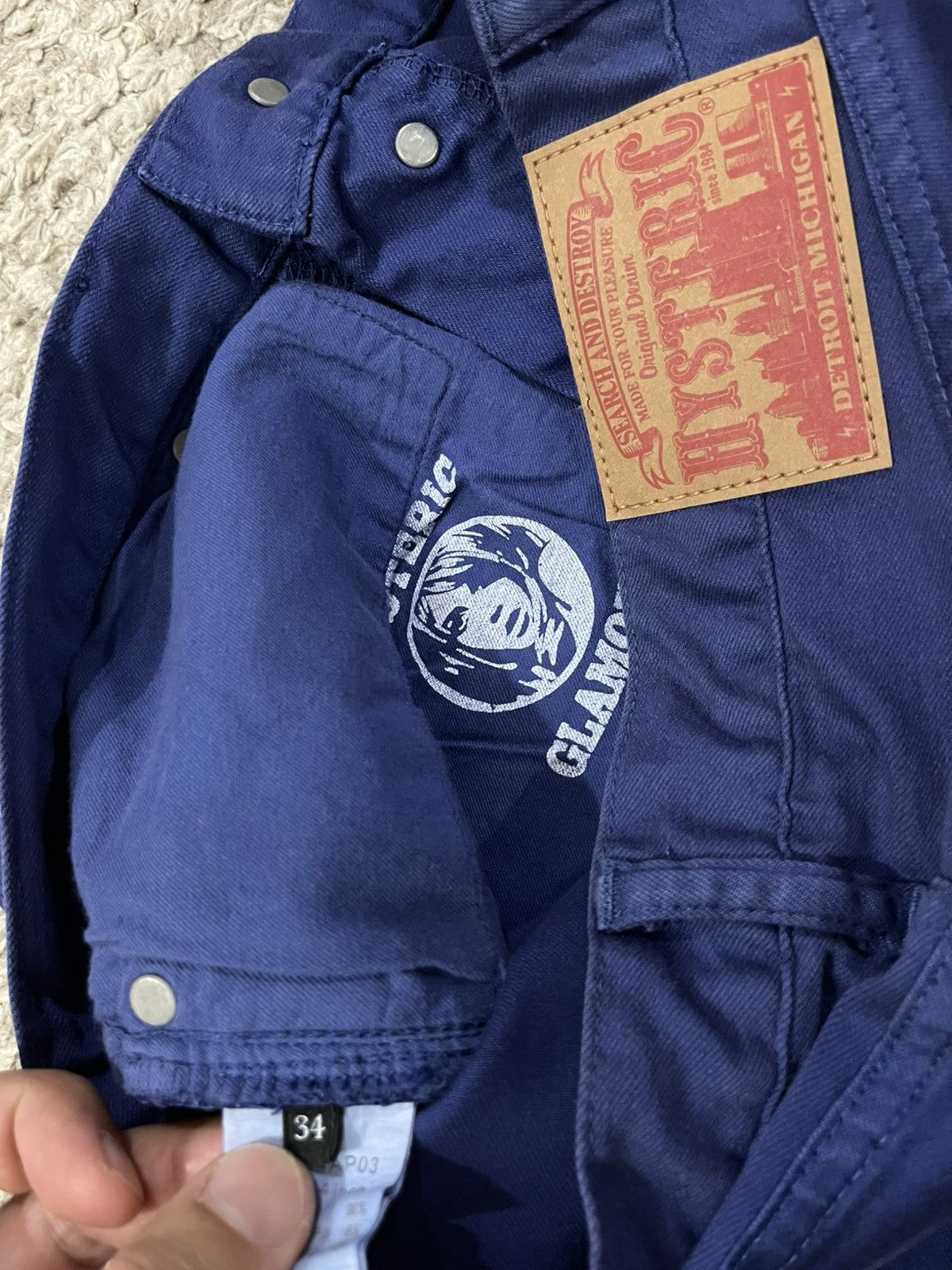 Hysteric Glamour 🔥 HYSTERIC GLAMOUR DETROIT MICHIGAN SEARCH AND DESTROY DENIM Size US 33 - 4 Thumbnail