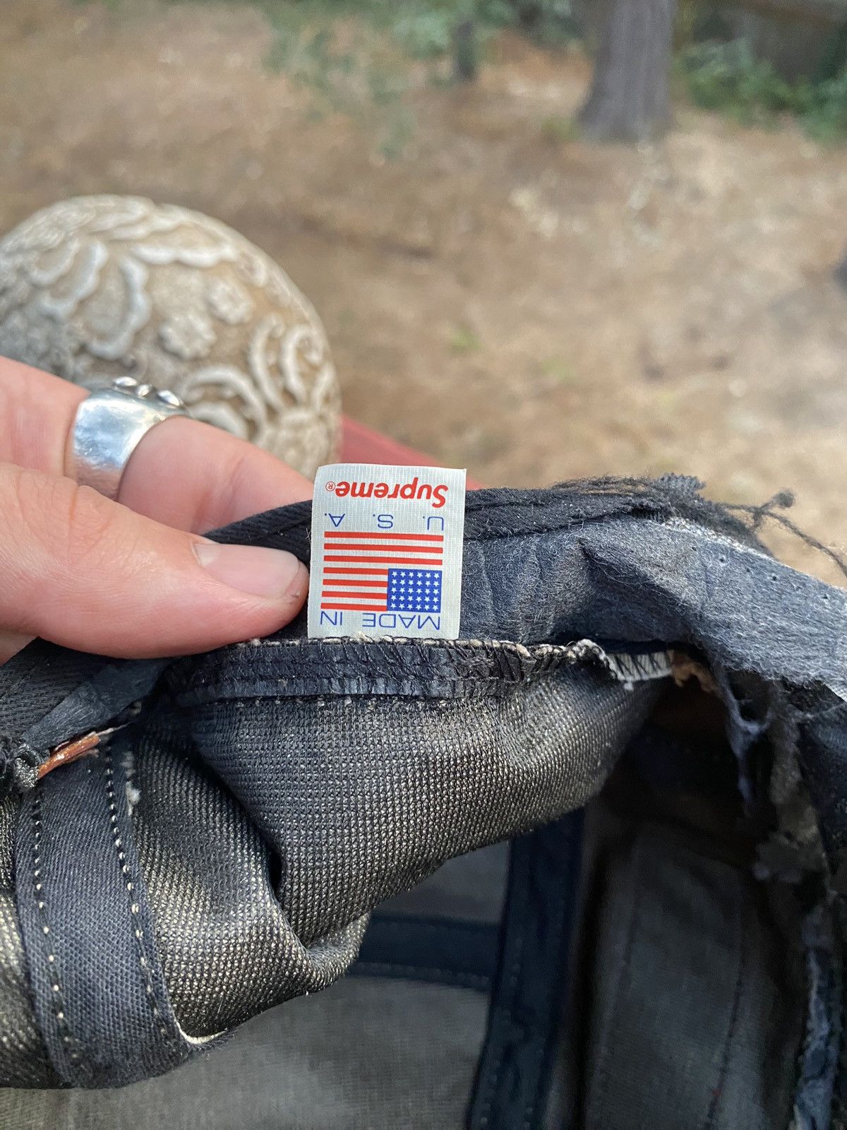 Supreme Tan side zip pocket leather strap camp cap 2015 Size ONE SIZE - 5 Thumbnail