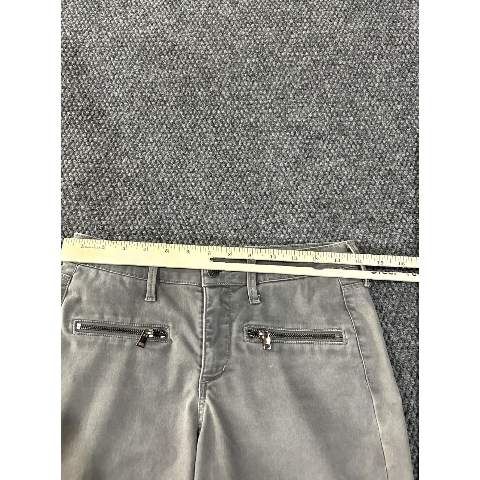 NYDJ NYDJ Jeans Womens 0 Gray Straight Leg Mid Rise Ankle Zip Pocket Stretch Denim Size 25" / US 0 / IT 36 - 4 Thumbnail