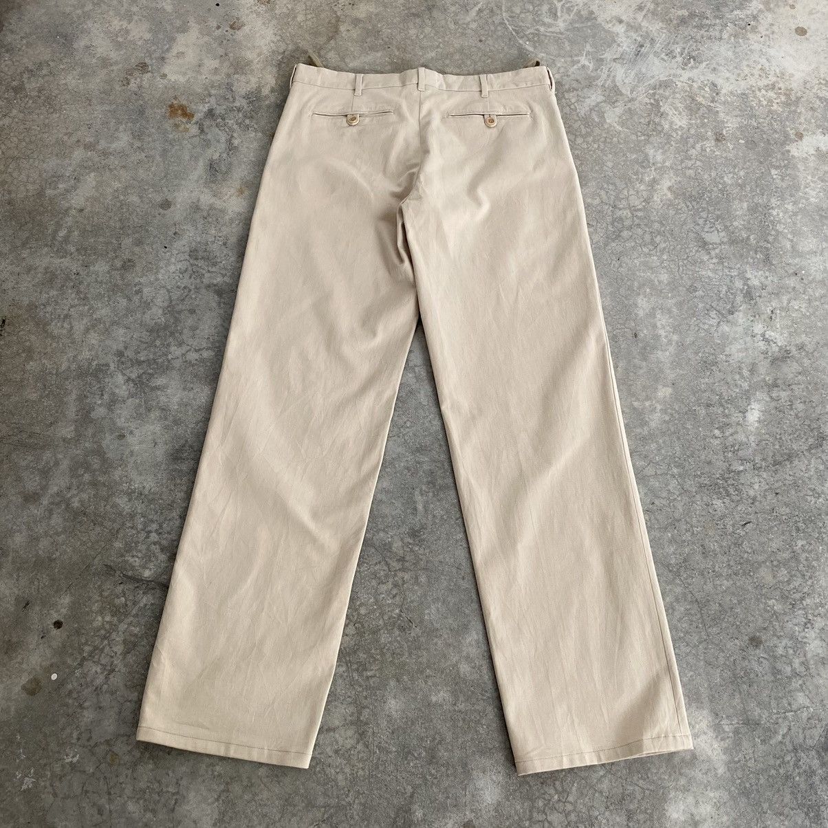 Helmut Lang Fall 2000’s Archive Helmut Lang Beige Tux Trouser Pants RTW Size US 34 / EU 50 - 13 Thumbnail
