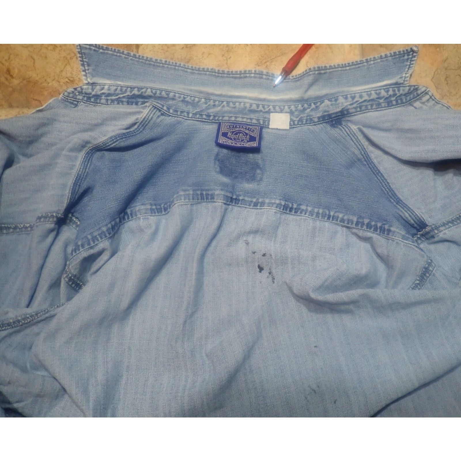 Hard Rock Cafe Hard Rock Cafe Denim Shirt Men's XL Long Sleeve Button Up Blue with Embroidered Logo - Las Vegas Size US XL / EU 56 / 4 - 5 Thumbnail
