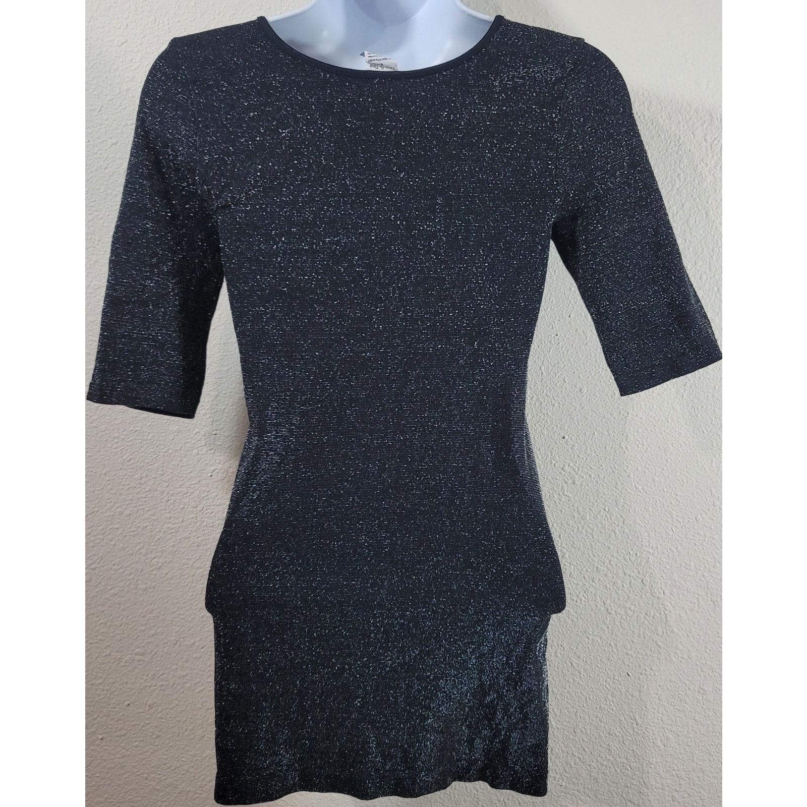 Other Tees By Tina Black Sparkle Ballet Sleeve Top One Size Soft Size ONE SIZE - 3 Thumbnail