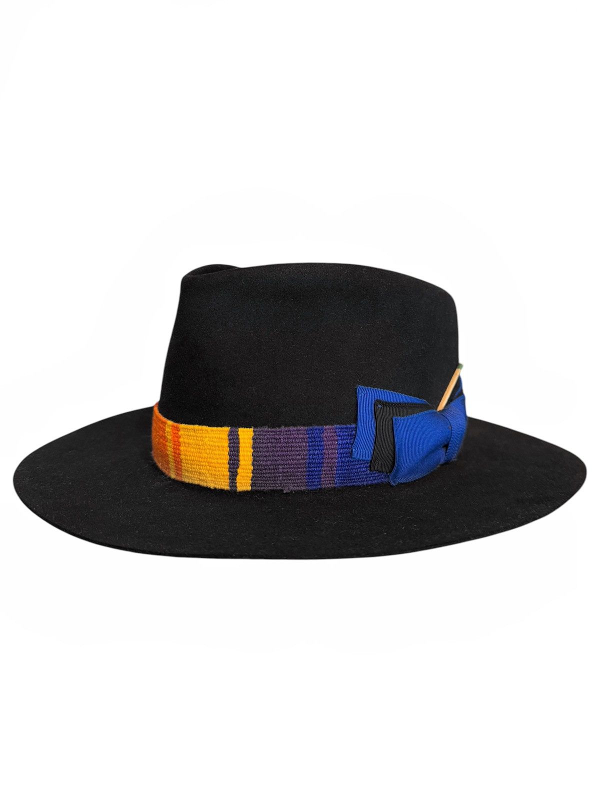 Nick Fouquet Sz57 Beaver Fur Felt Bohemian Band Hat Size ONE SIZE - 1 Thumbnail