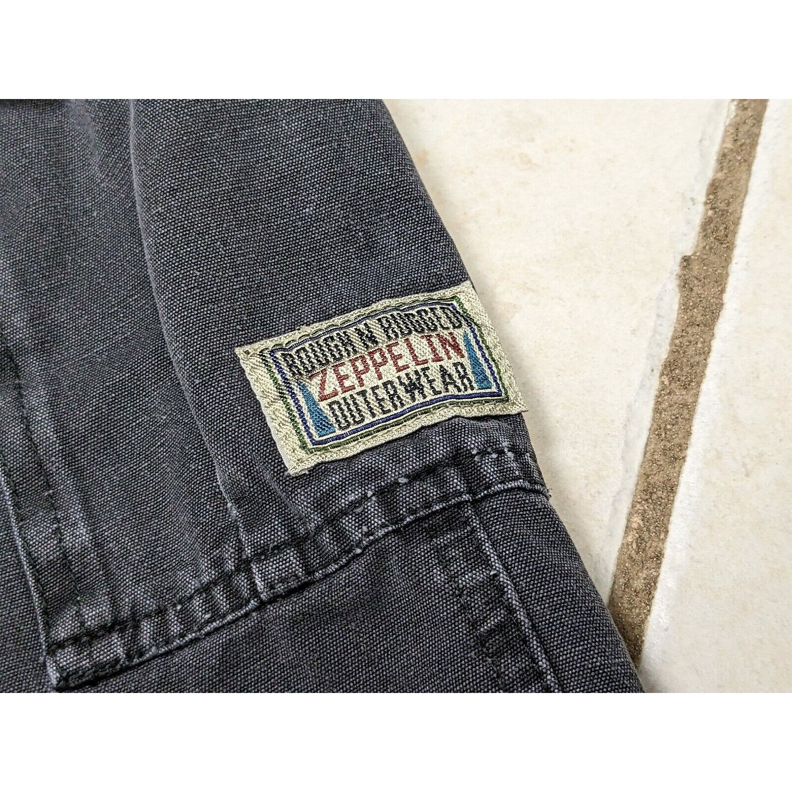 Other Vtg Men Zeppelin 30x28 Black Cargo Pocket Pants Tapered Leg Size US 30 / EU 46 - 14 Thumbnail