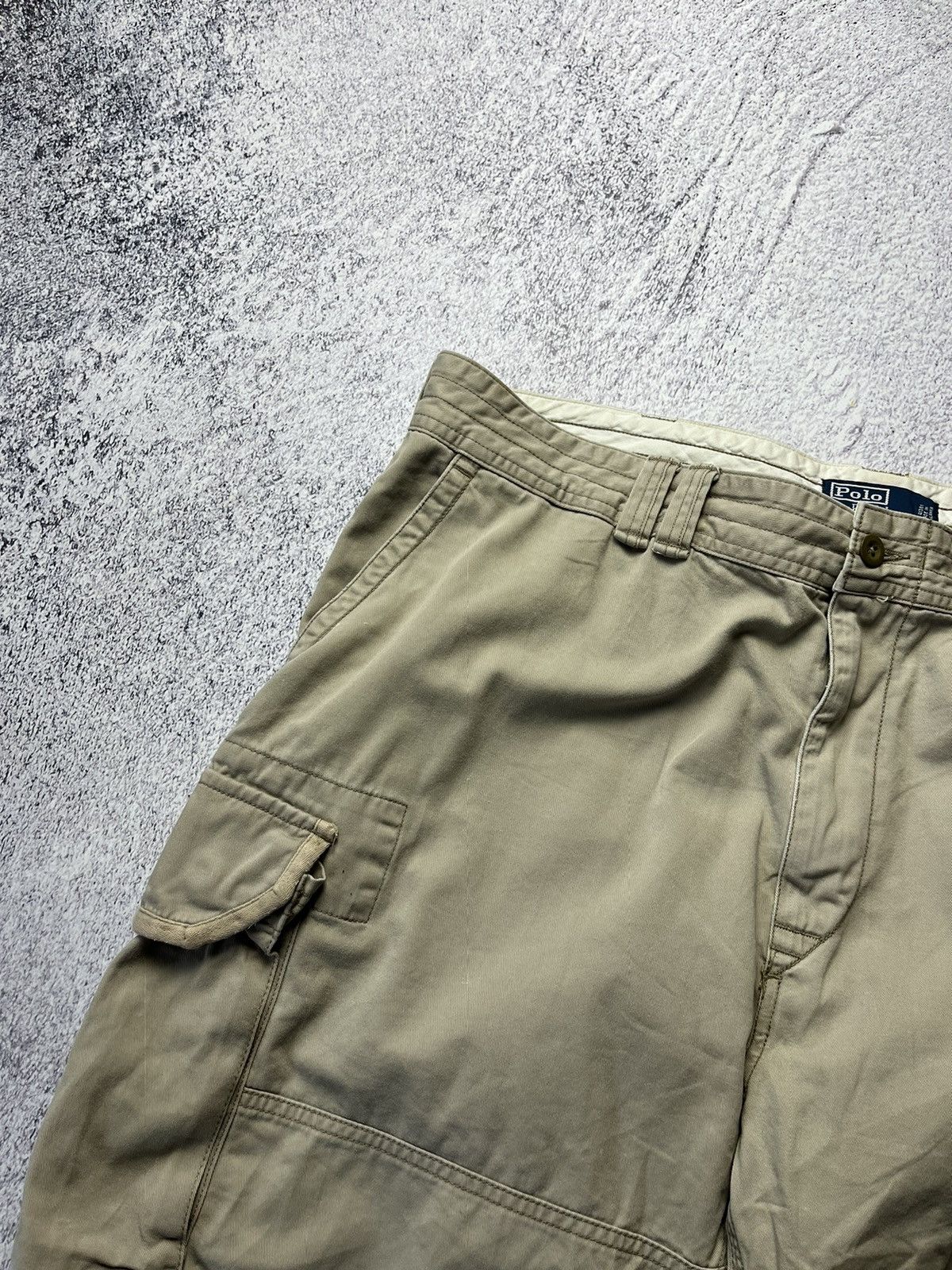 Polo Ralph Lauren Vintage Polo Ralph Lauren Distressed Cargo Shorts double kne Size US 42 / EU 58 - 11 Thumbnail