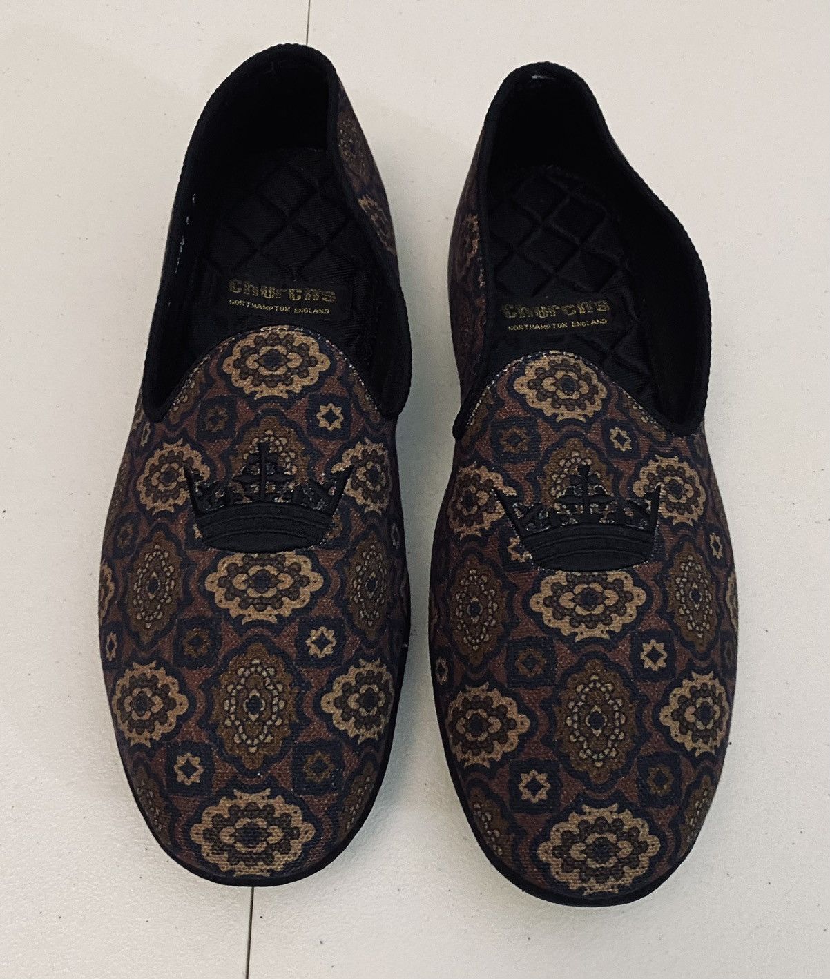 Church's Church’s 🏴󠁧󠁢󠁥󠁮󠁧󠁿 Kanvas Quilted Insole Suede House Slipper 8 New Size US 8 / EU 41 - 3 Thumbnail