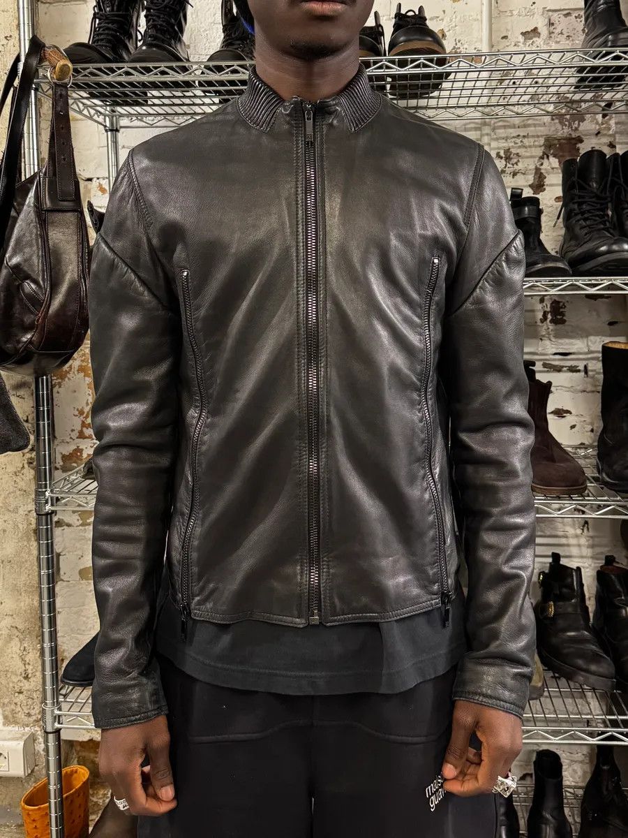 Givenchy AW2012 Givenchy Black Bomber Zip Leather Jacket Size US S / EU 44-46 / 1 - 2 Thumbnail