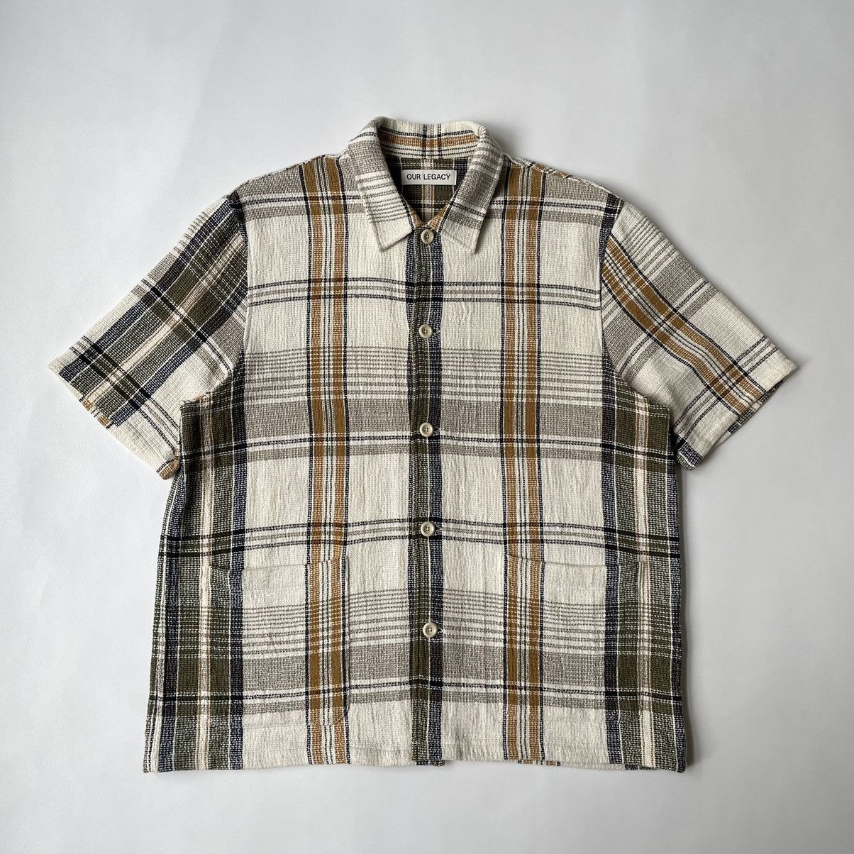 Waffle Weave Check ‘Elder Shirt’