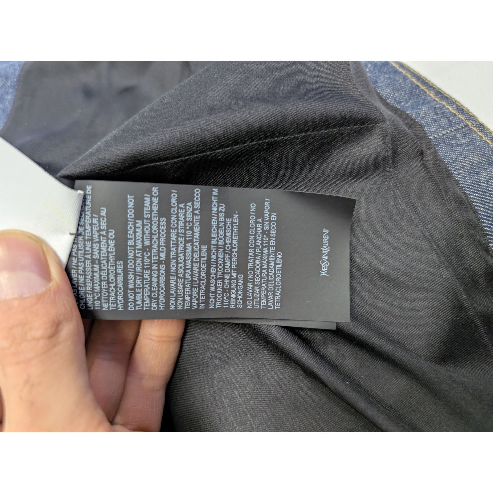 Saint Laurent Paris o1rshd1 Veste Jean Tailleur tailored denim jacket Deep Blue Size M / US 6-8 / IT 42-44 - 19 Thumbnail