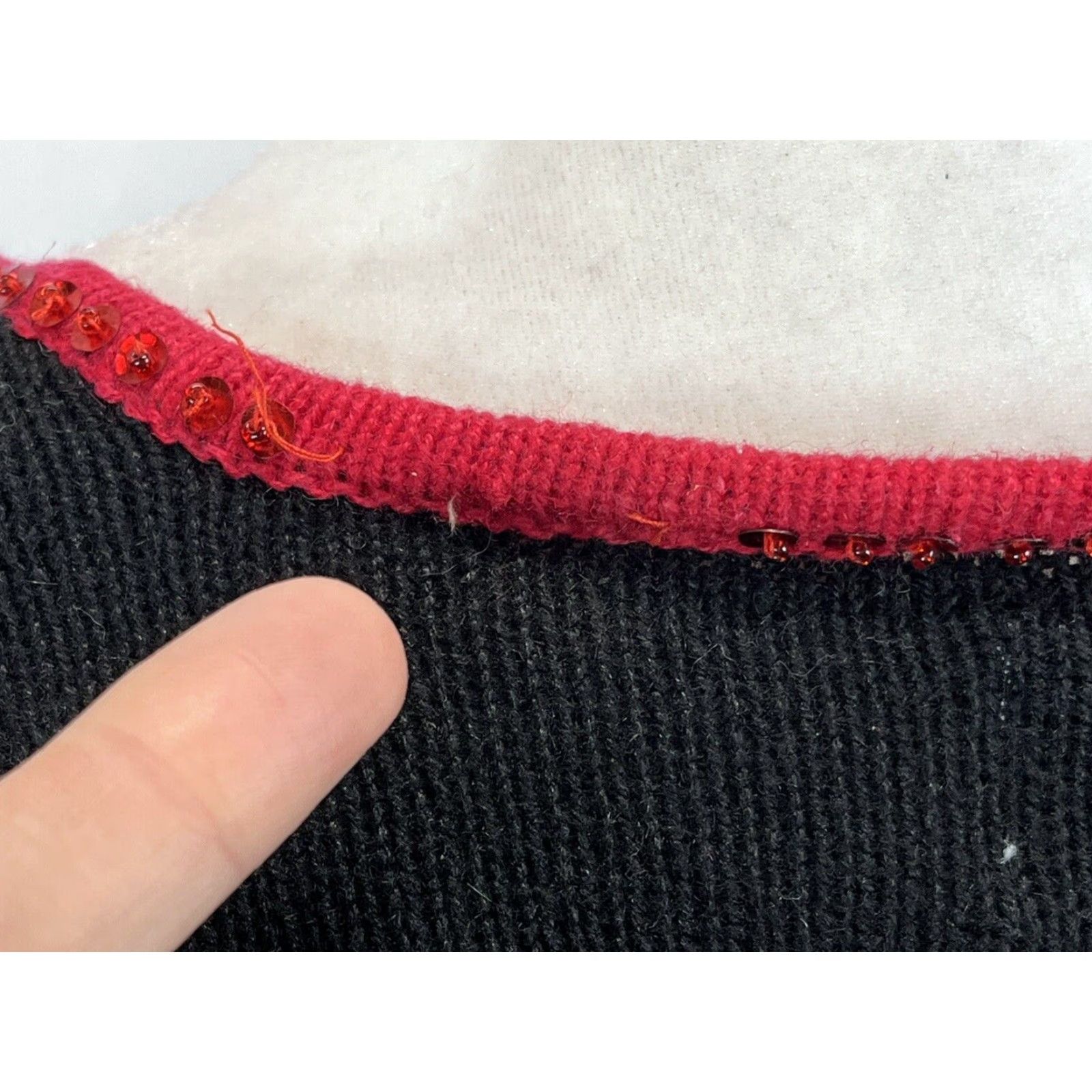 Vintage VINTAGE Heirloom Collectibles Christmas Cardigan Sweater XL Black Ugly Sweater 90s Holiday Womens Size XL / US 12-14 / IT 48-50 - 7 Thumbnail