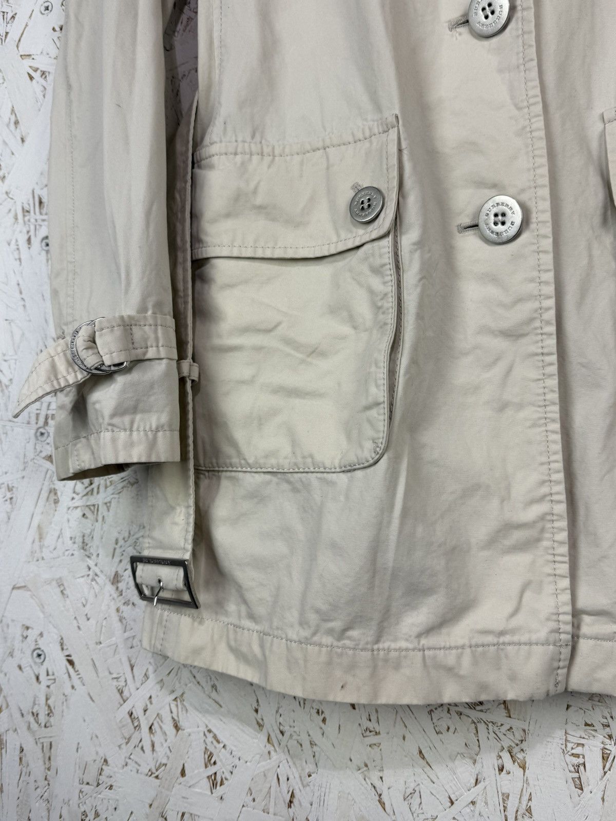 Burberry Burberry London Lightweight Cotton Coat Belted Jacket Beige Size S / US 4 / IT 40 - 2 Thumbnail