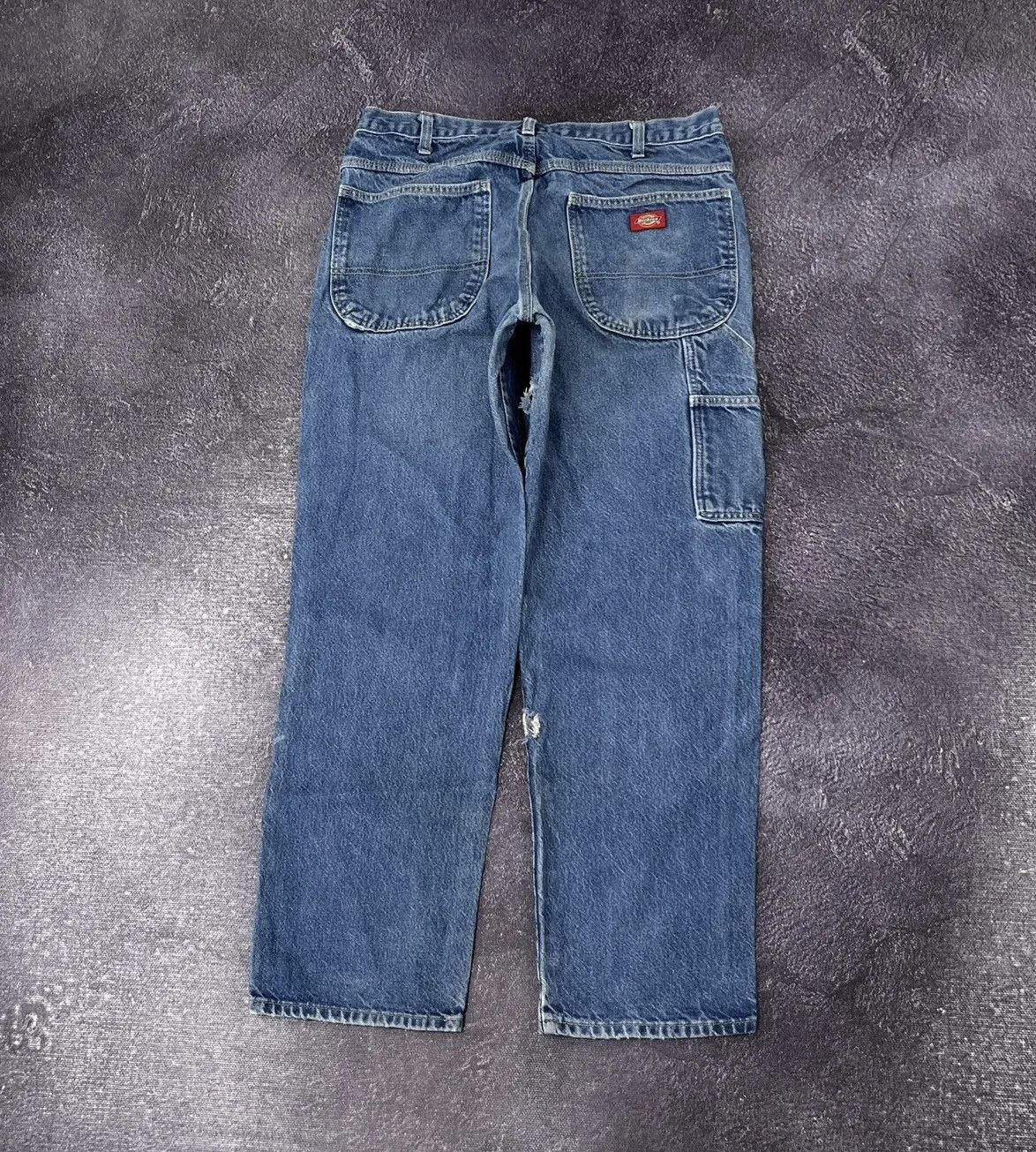 Dickies × Vintage Vintage Dickies USA Faded Blue Work Denim Hype Baggy Jeans Size US 33 - 1 Thumbnail