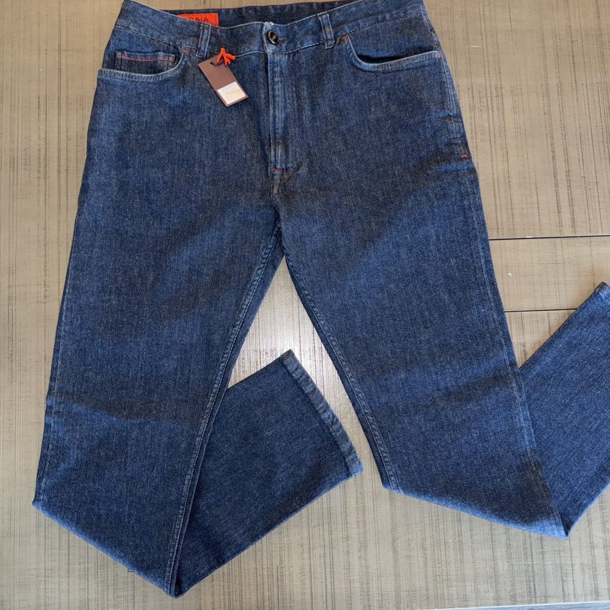 Isaia Isaia Napoli Iconico Selvedge Jeans 36 Italy Red Stitch NWT Size US 36 / EU 52 - 1 Thumbnail