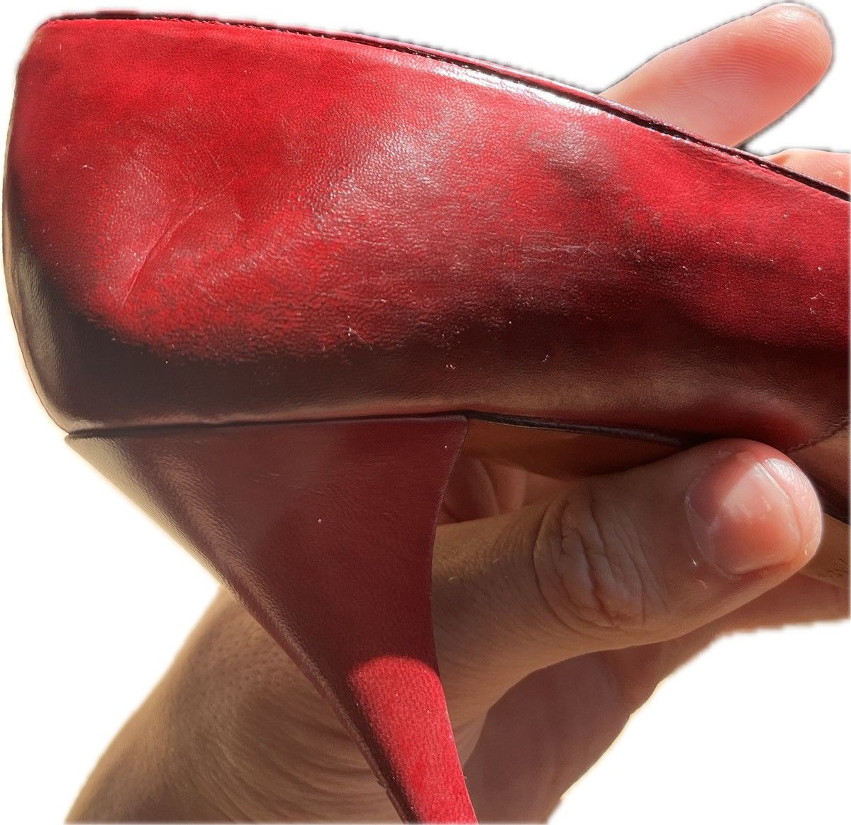 Dior Vintage red leather Dior heels Size US 5.5 / IT 35.5 - 13 Thumbnail