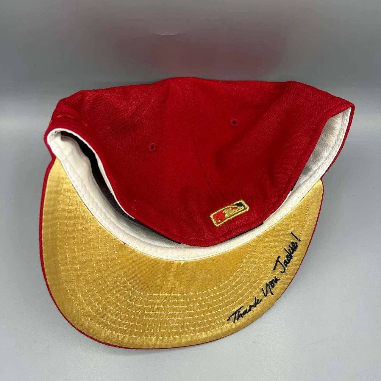 New Era Los Angeles LA Angels Hat Men 7 3/8 Red Yellow MLB Fitted Size ONE SIZE - 5 Thumbnail