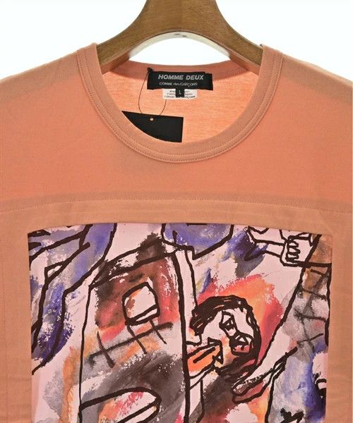 Comme des Garcons Homme Deux T-Shirts Short Sleeve Cotton Graphic Print Orange Size US L / EU 52-54 / 3 - 3 Thumbnail