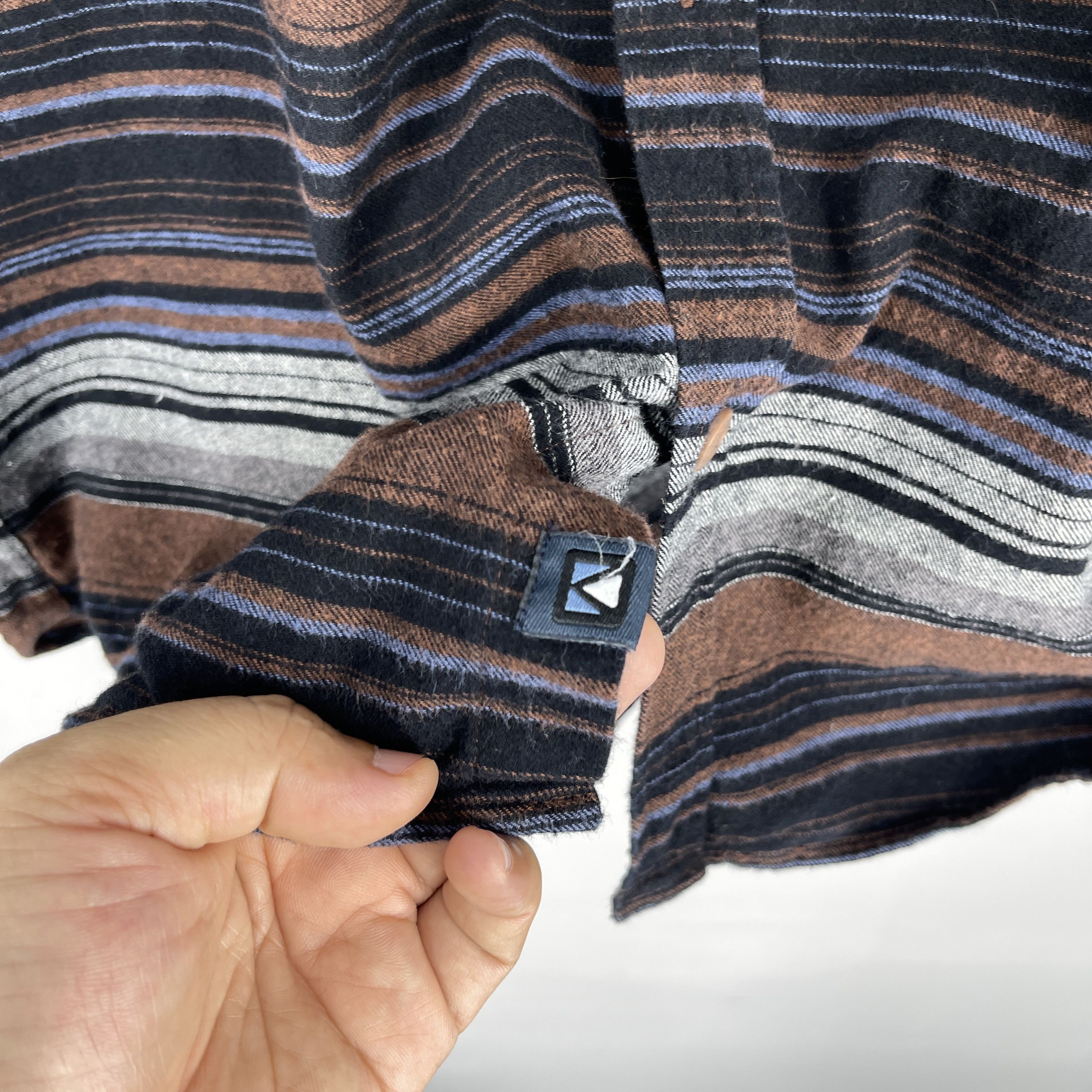 Flannel KOLBY Border Stripes Multicolor Flannel Button Up Size US M / EU 48-50 / 2 - 8 Thumbnail