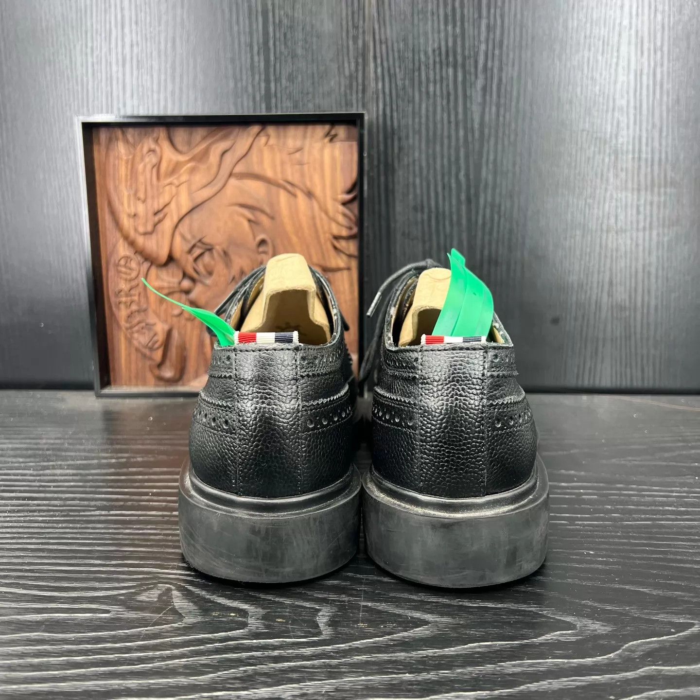 Thom Browne tb black carved leather dress shoes 39 Size US 6 / EU 39 - 5 Thumbnail