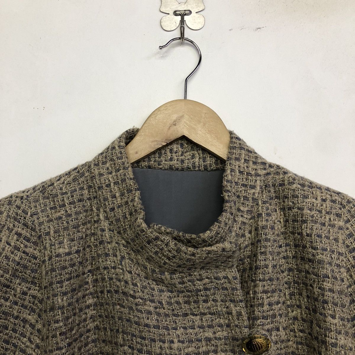 Japanese Brand × Smartwool Fancy Worsted Smart Wool Design Long Coat Jacket Size US M / EU 48-50 / 2 - 4 Thumbnail