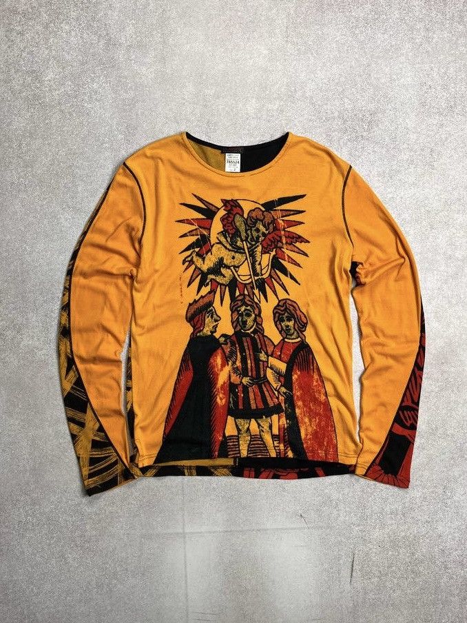 Japanese Brand × Vintage ⚡️QUICK SALE⚡️VINTAGE ALLOVERPRINT AVANTGARDE LONGSLEEVE Y2K m Size US S / EU 44-46 / 1 - 1 Thumbnail