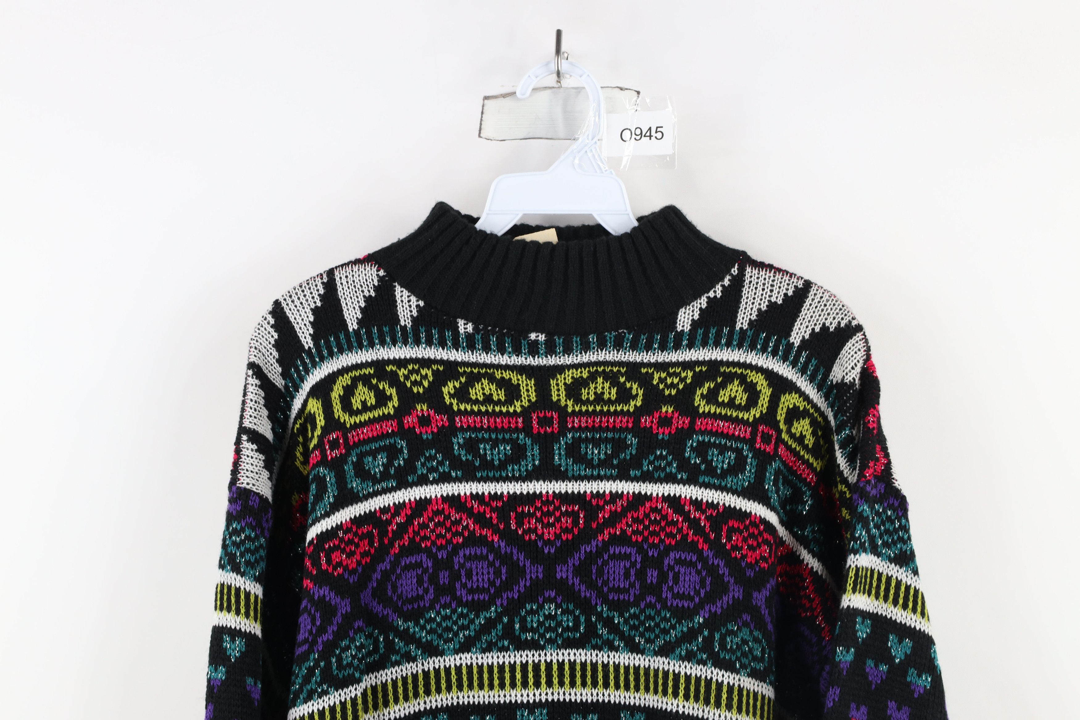 Vintage Vintage 90s Fairy Kei Kawaii Knit Mock Neck Sweater USA Size M / US 6-8 / IT 42-44 - 2 Thumbnail