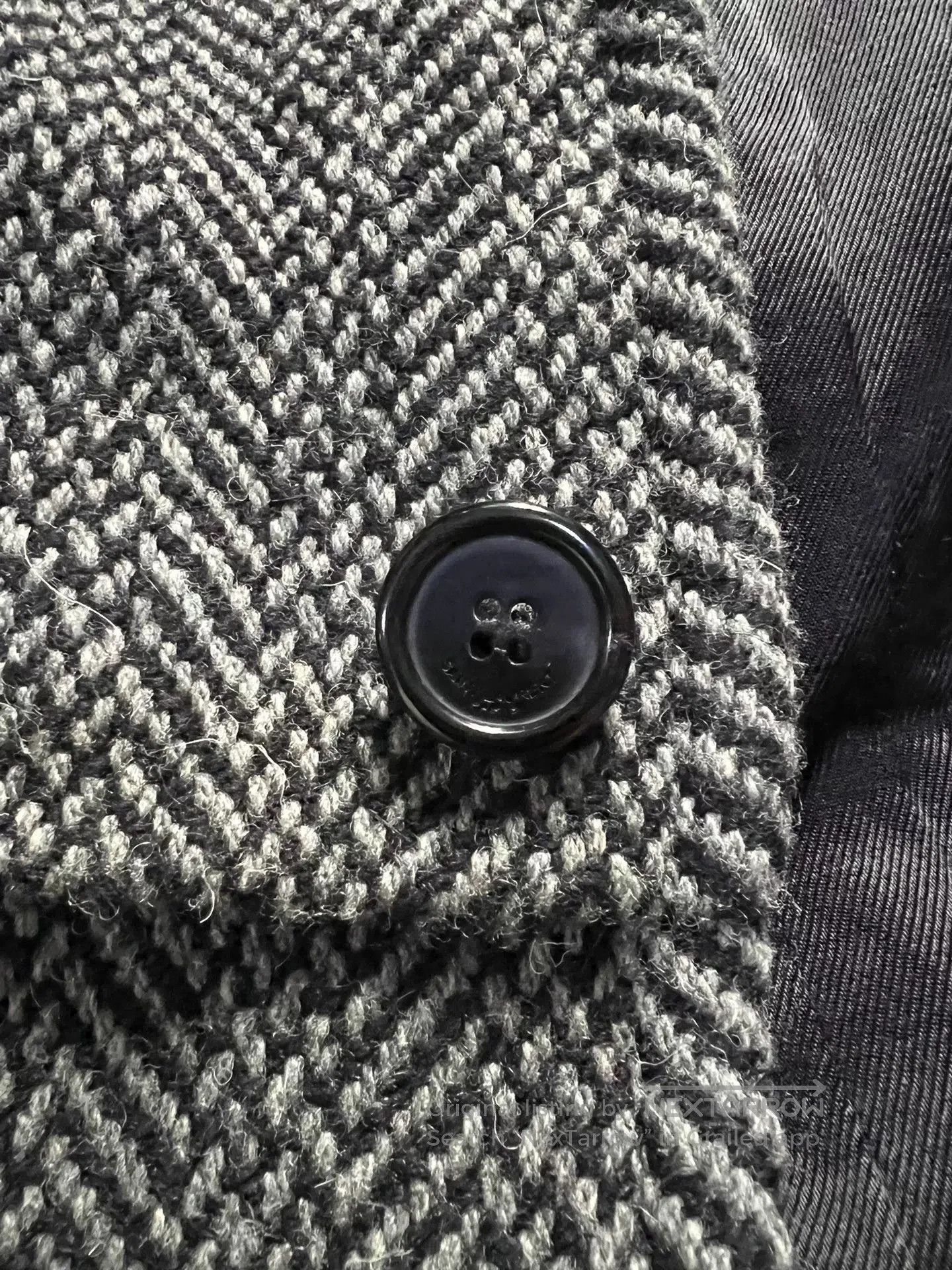 Saint Laurent Paris Saint Laurent Herringbone Wool Coat. Size US L / EU 52-54 / 3 - 4 Thumbnail