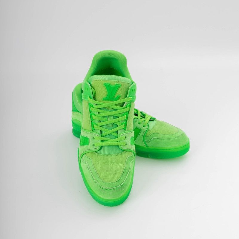 Louis Vuitton Louis Vuitton Green Trainer Low-Top Sneakers for Men -2508 Size US 9.5 / EU 42-43 - 8 Thumbnail