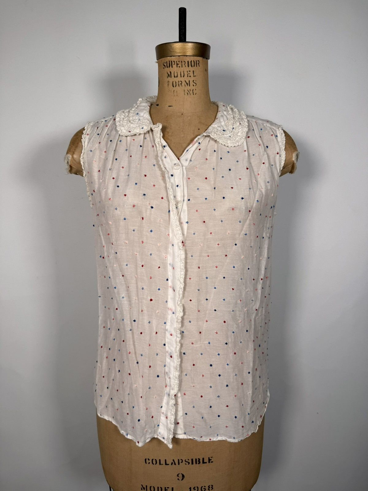 Sandro Sandro Women's Polka Dots Sleeveless Blouse Size XS / US 0-2 / IT 36-38 - 1 Thumbnail