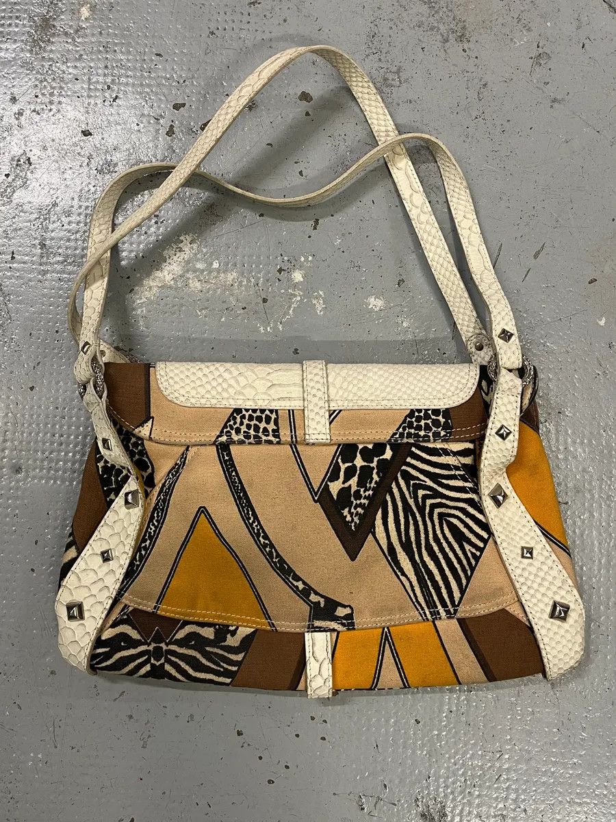 Roberto Cavalli 2000s Cavalli White Python Snakeskin Leather Effect Handle Bag Size ONE SIZE - 6 Thumbnail