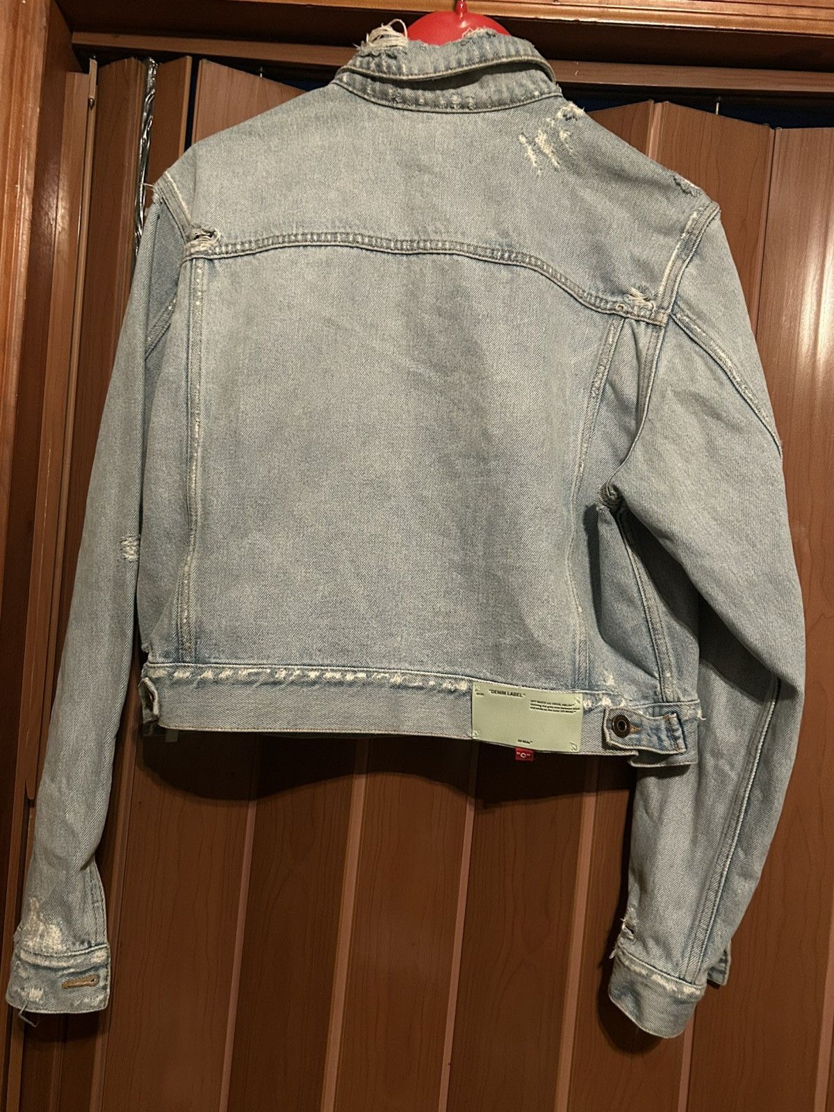 Off-White Off White Denim Distressed Light jean jacket Size S / US 4 / IT 40 - 7 Thumbnail
