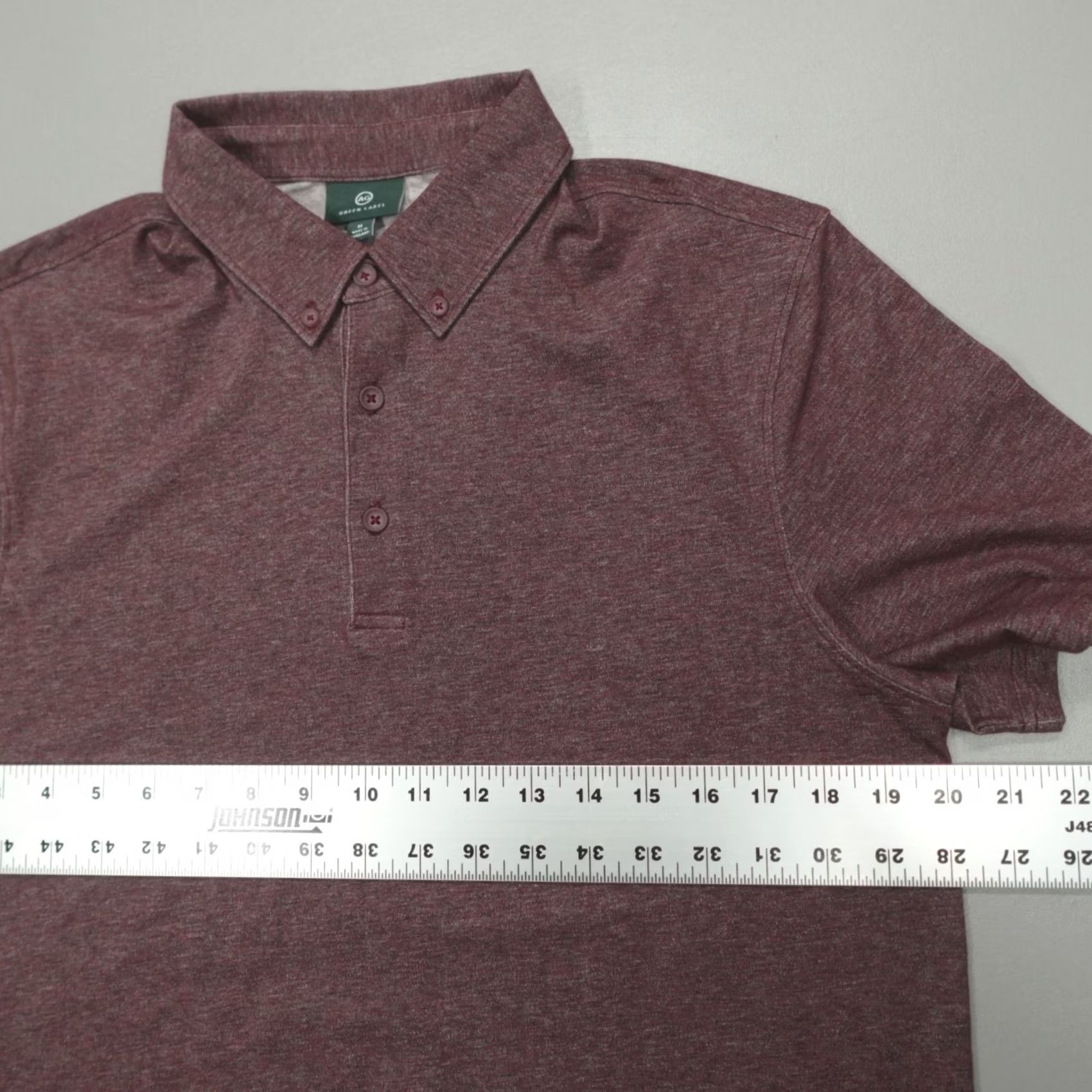 Vintage AG Adriano Goldschmied Green Label Polo Shirt Men’s M Burgundy Heather Polo Shirt Mens M Burgundy Heather Size US M / EU 48-50 / 2 - 4 Thumbnail