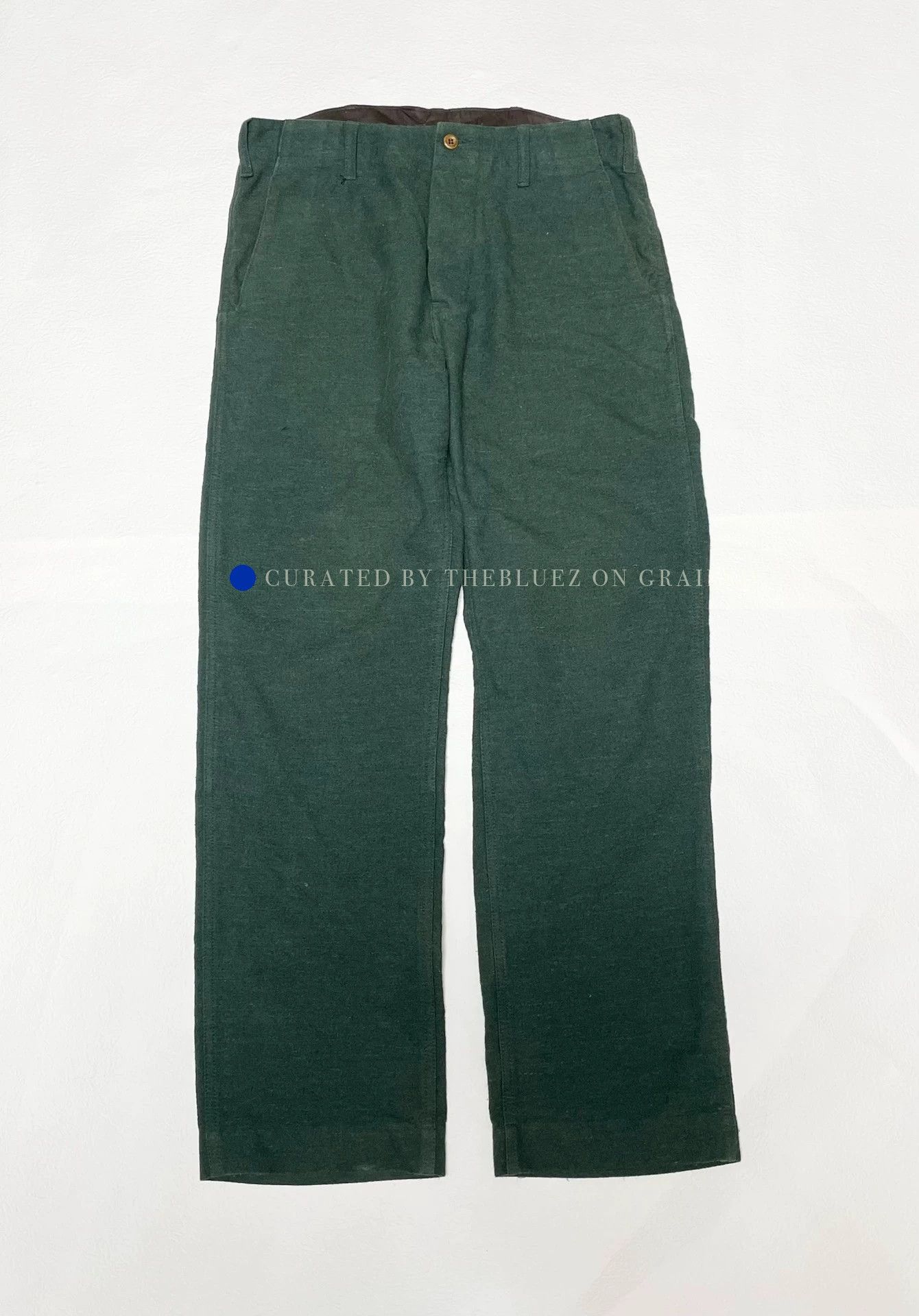 Visvim Silk Blend Carpenter Pants in Green Size US 34 / EU 50 - 1 Thumbnail