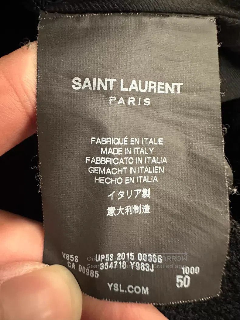 Saint Laurent Paris Saint Laurent Paris Black and white wool leather baseball Size US M / EU 48-50 / 2 - 4 Thumbnail
