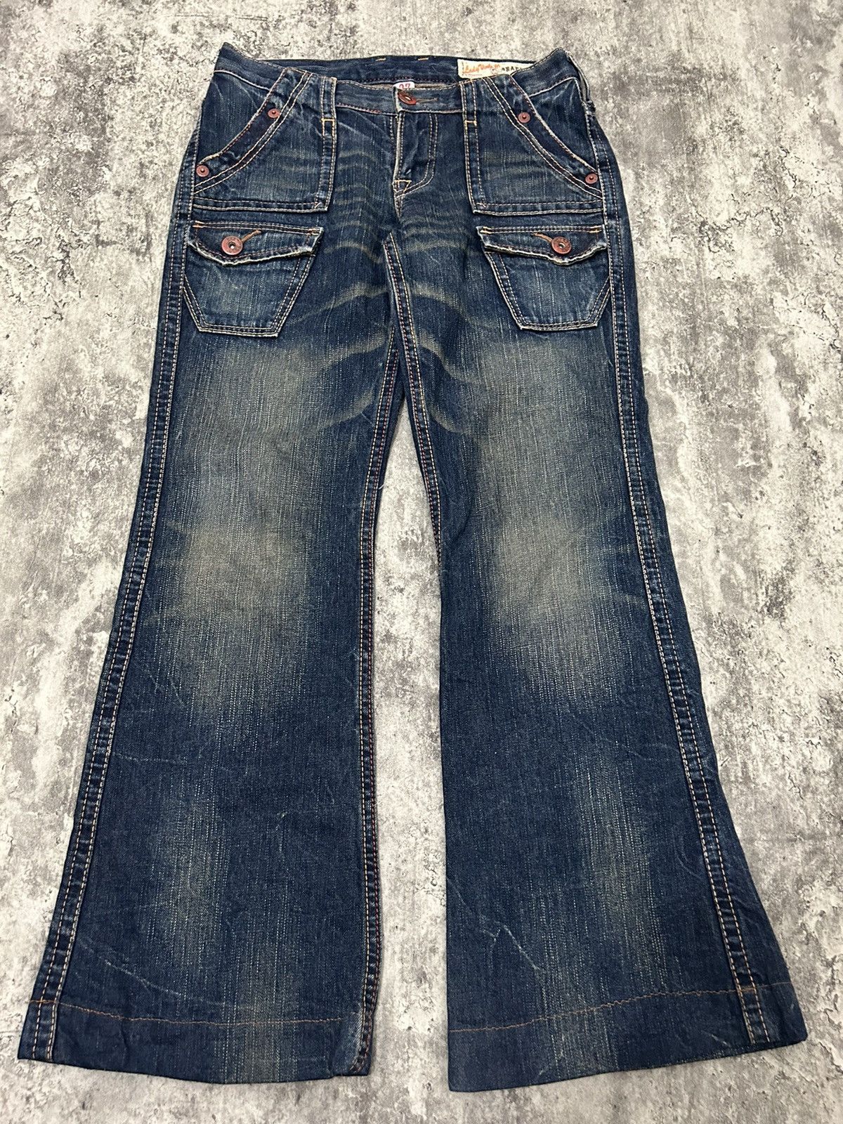 If Six Was Nine × Japanese Brand × Tornado Mart Vintage Brapers Front Pocket Flare Jeans Size US 29 - 2 Thumbnail