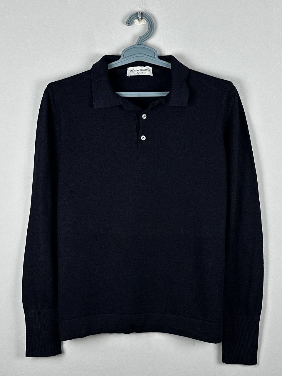 Officine Generale Officine Generale Brutus Merino Wool Knit Polo Large Size US XL / EU 56 / 4 - 1 Thumbnail