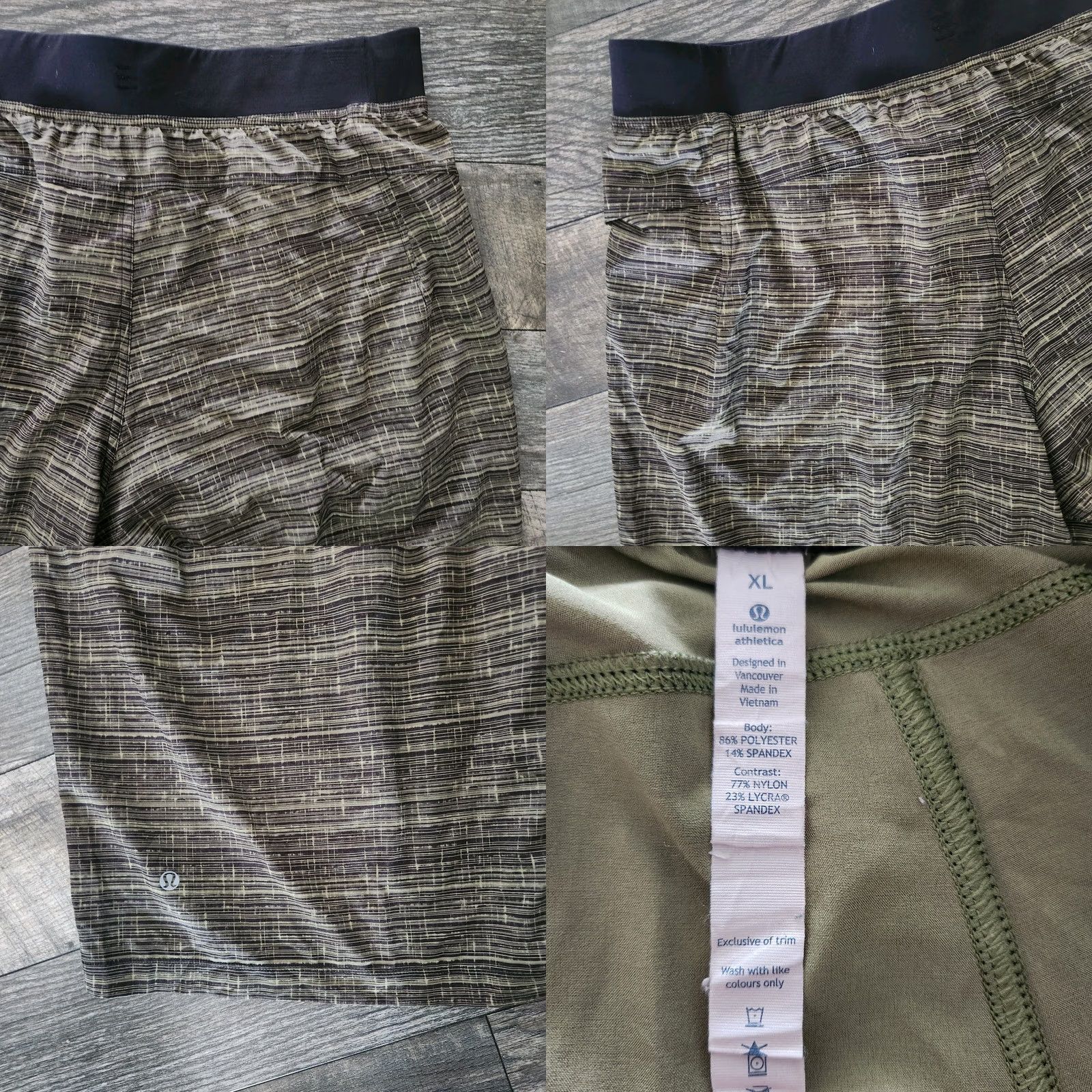 Lululemon Lululemon Mens XL Green Black T.H.E. Short Linerless Shorts Athletic 9" Inseam Size US 36 / EU 52 - 8 Thumbnail