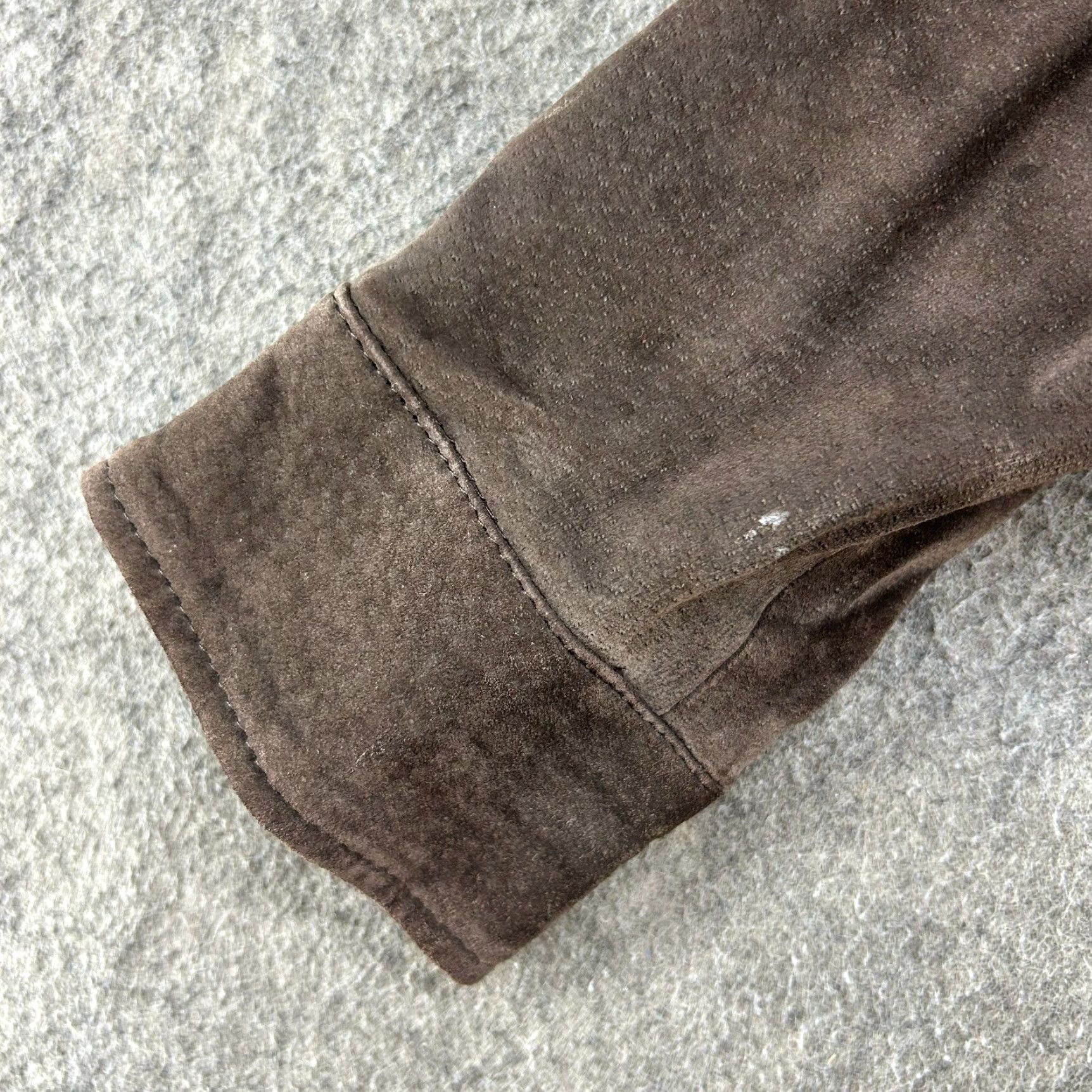 Vintage VINTAGE Ami Jacket Womens M Brown Trucker Genuine Leather Suede Button Shirt 90s Size M / US 6-8 / IT 42-44 - 6 Thumbnail