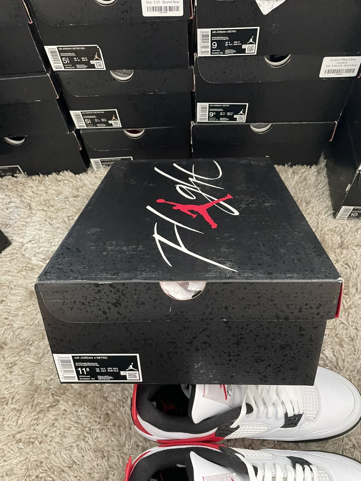 Jordan Brand Jordan 4 Red Cement Size US 11.5 / EU 44-45 - 10 Thumbnail