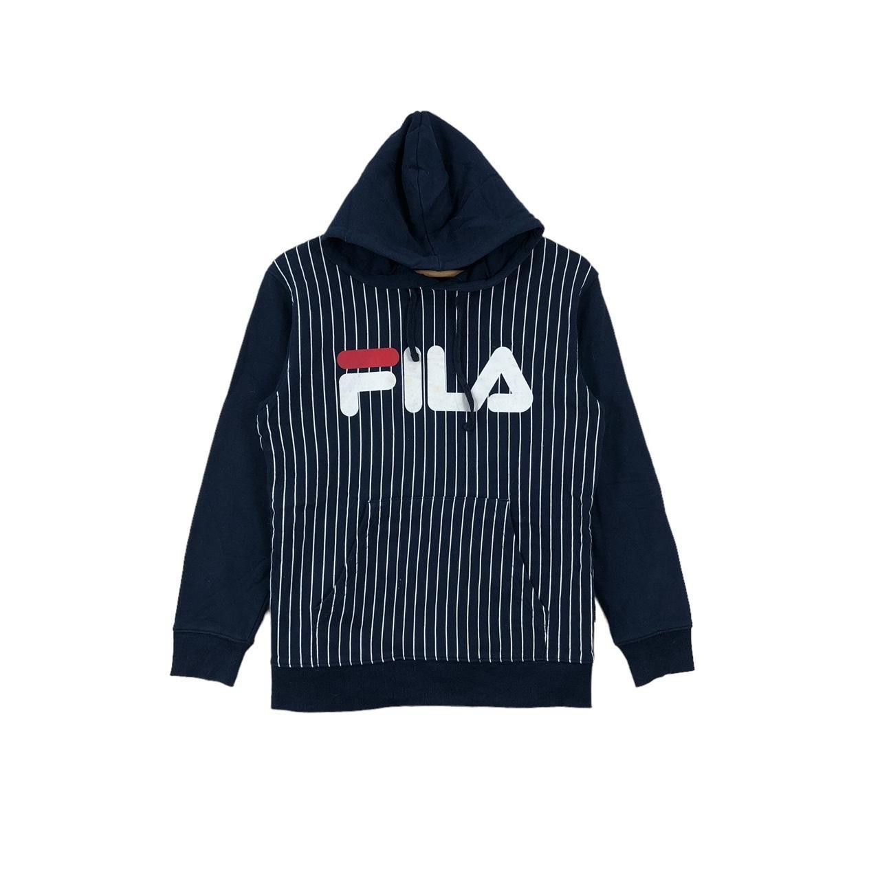 Fila FILA BIELLA ITALIA Striped Pullover Hoodie Sweater Size M / US 6-8 / IT 42-44 - 1 Thumbnail