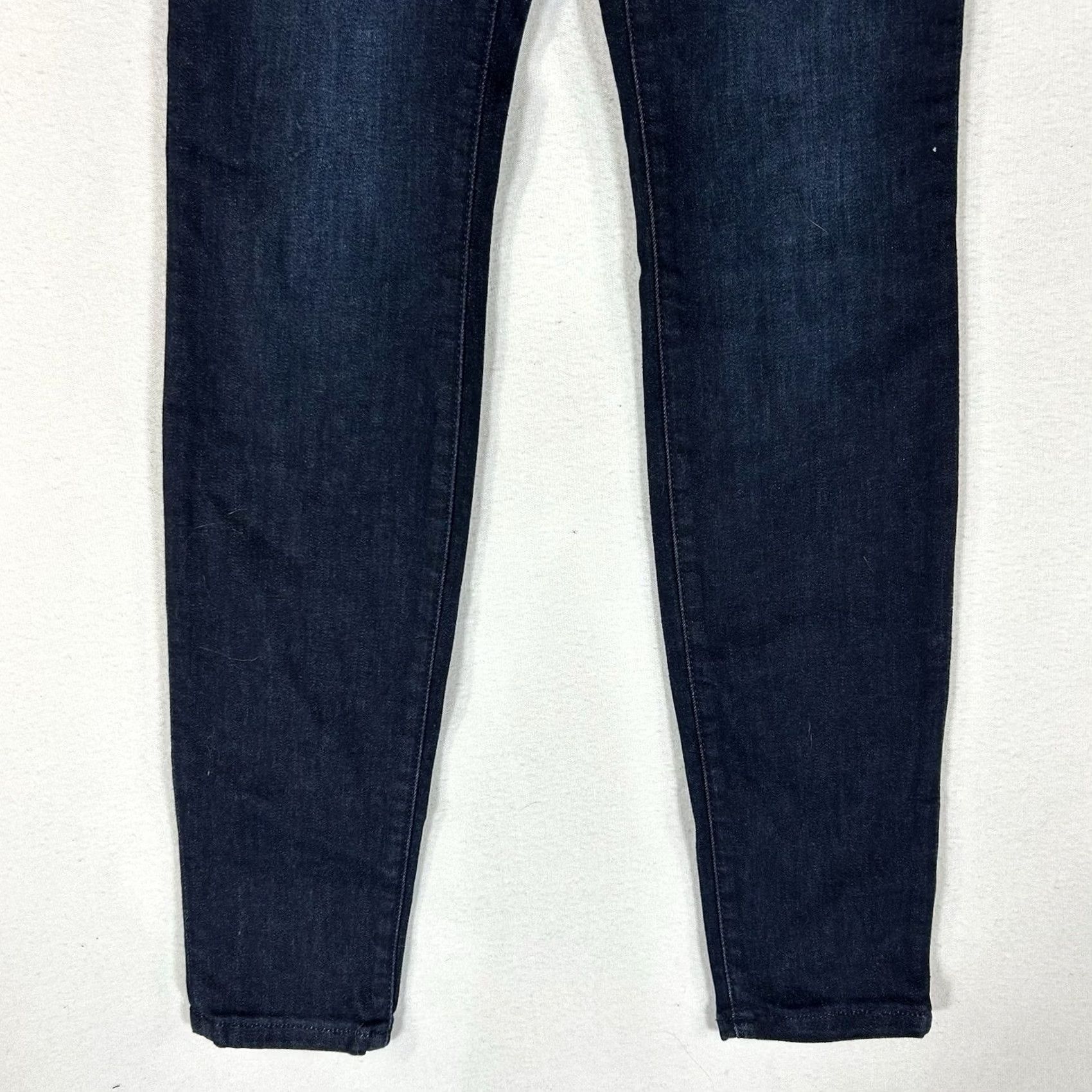 Essentials Amazon Essentials Jeans Skinny Dark Wash Womens 2 Long High Rise Denim NWT, 31in Inseam, Cotton Blend, Stretch, Button Zip, Regular, Blue, Womens Size 26" / US 2 / IT 38 - 3 Thumbnail