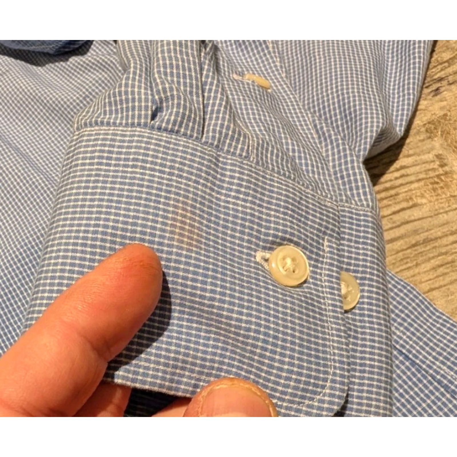 Polo Ralph Lauren VINTAGE Polo Ralph Lauren Shirt Andrew Blue Long Sleeve Button-Down Men XL Check Cotton 34/35 Mens Size US XL / EU 56 / 4 - 6 Thumbnail