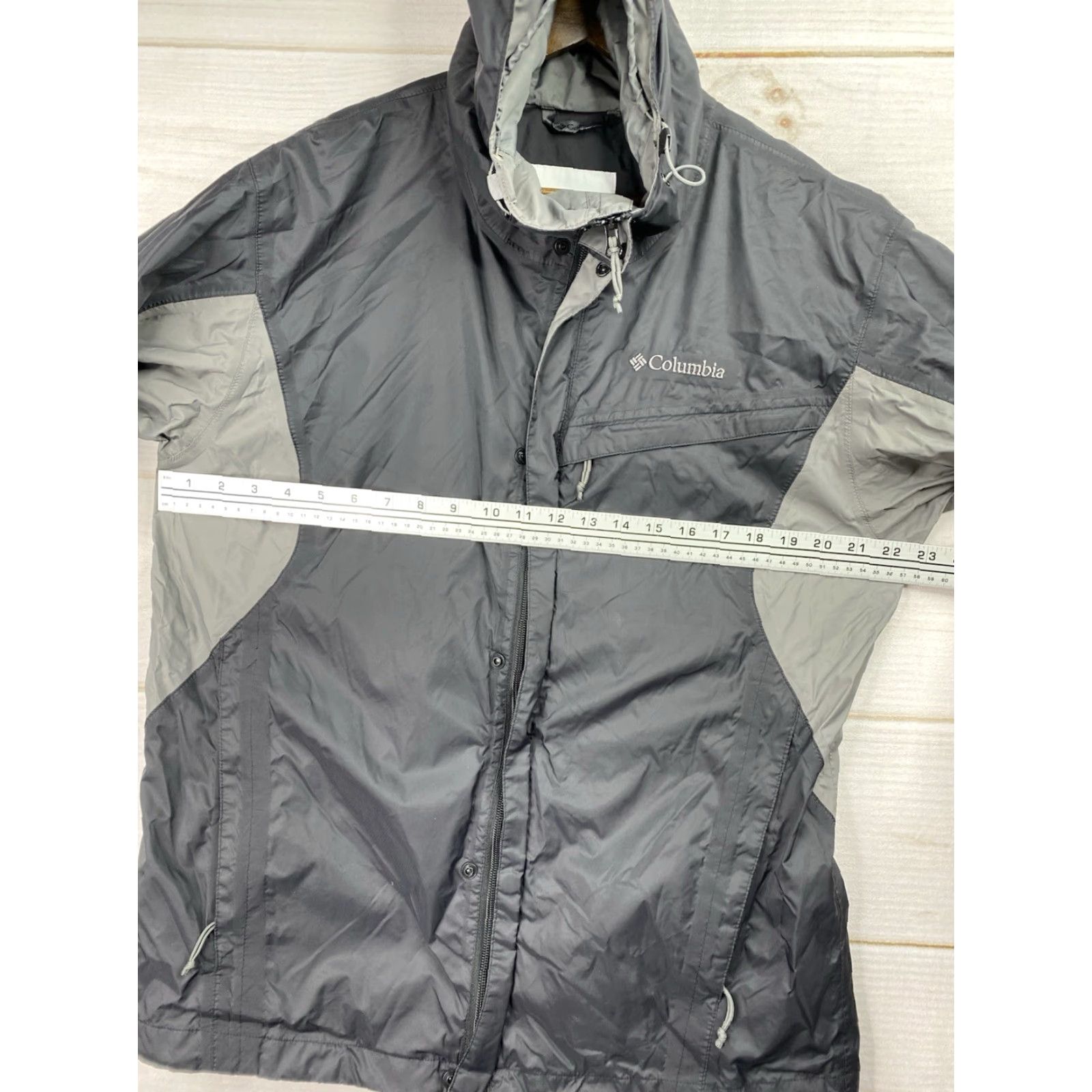 Rains Columbia Omni-Tech Rain Jacket Mens M Black Gray Waterproof Fully Seam Sealed Jacket Size US M / EU 48-50 / 2 - 4 Thumbnail